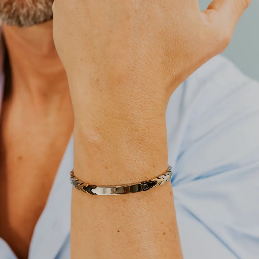 Bracciale Comete Acciaio PVD Nero Rosé UBR 1228