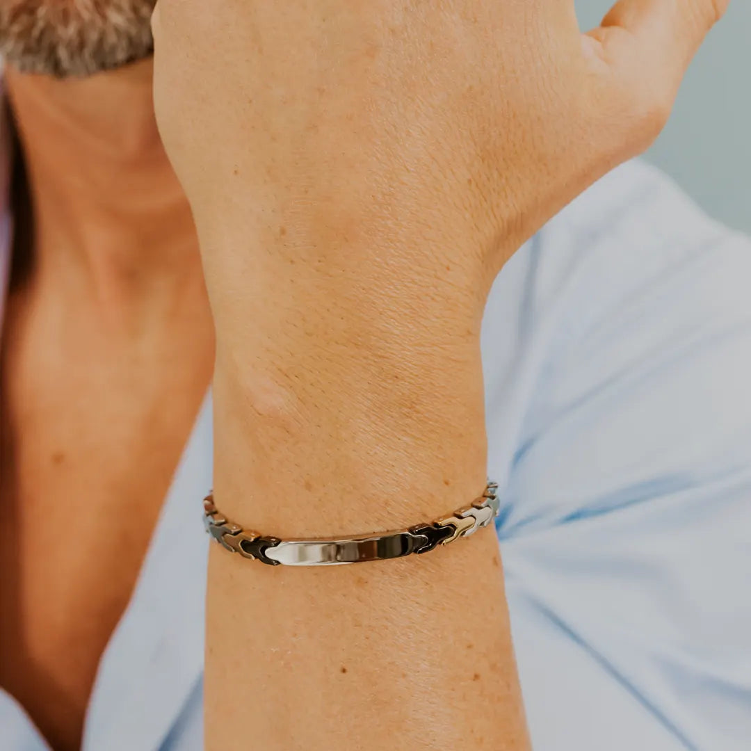 Bracciale Comete Acciaio PVD Nero Rosé UBR 1228