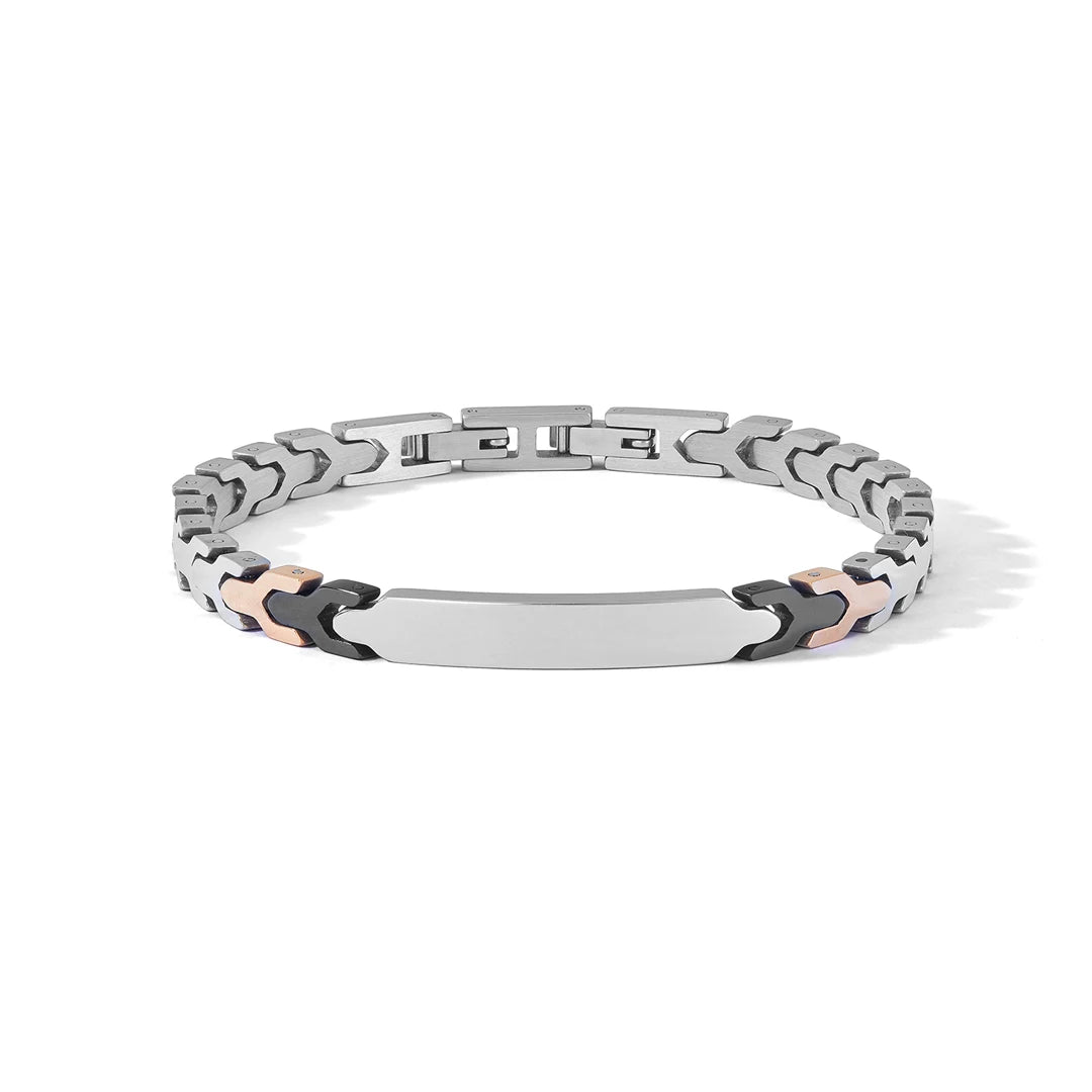 Bracciale Comete Acciaio PVD Nero Rosé UBR 1228