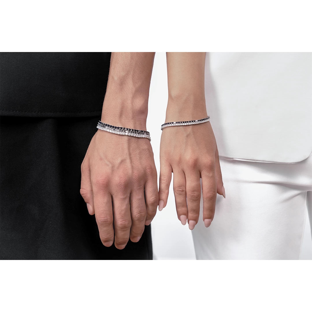 Bracciale Comete Gioielli Acciaio e Zirconi Bianchi UBR 1296