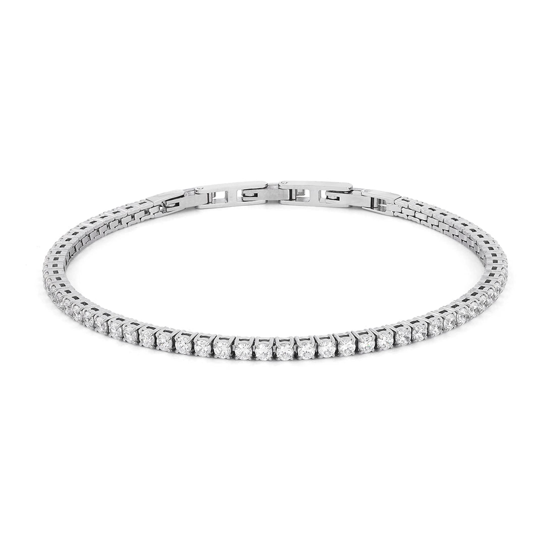 Bracciale Comete Gioielli Acciaio e Zirconi Bianchi UBR 1296