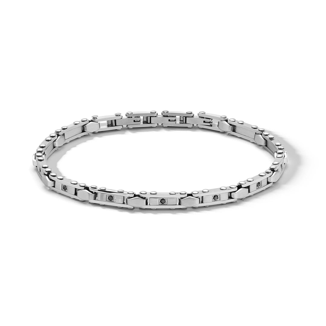 Bracciale Comete Gioielli Acciaio e Zirconi Neri UBR 1345