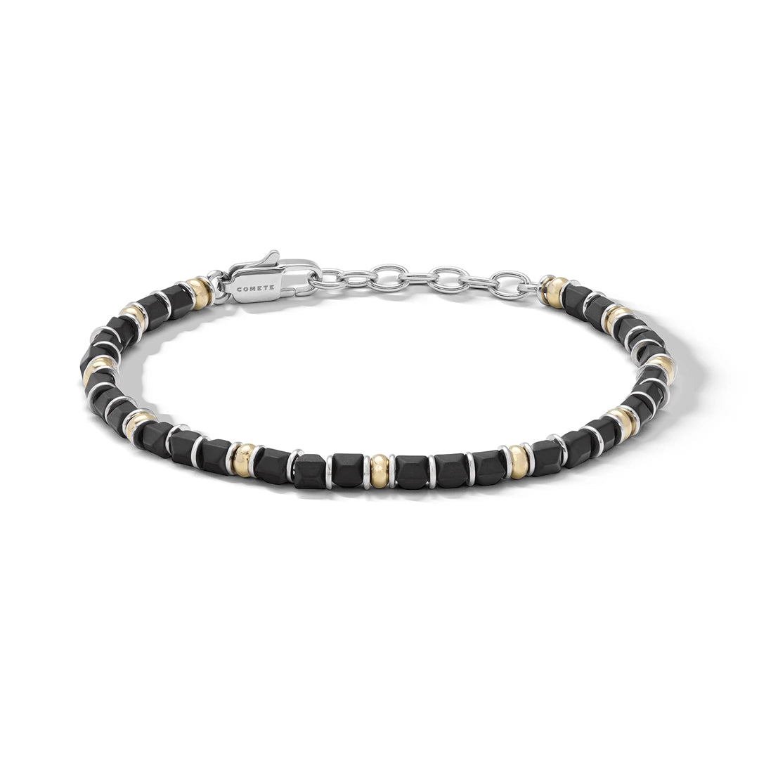 Bracciale Comete Gioielli Acciaio PVD Giallo ed Ematite Nera UBR 1327