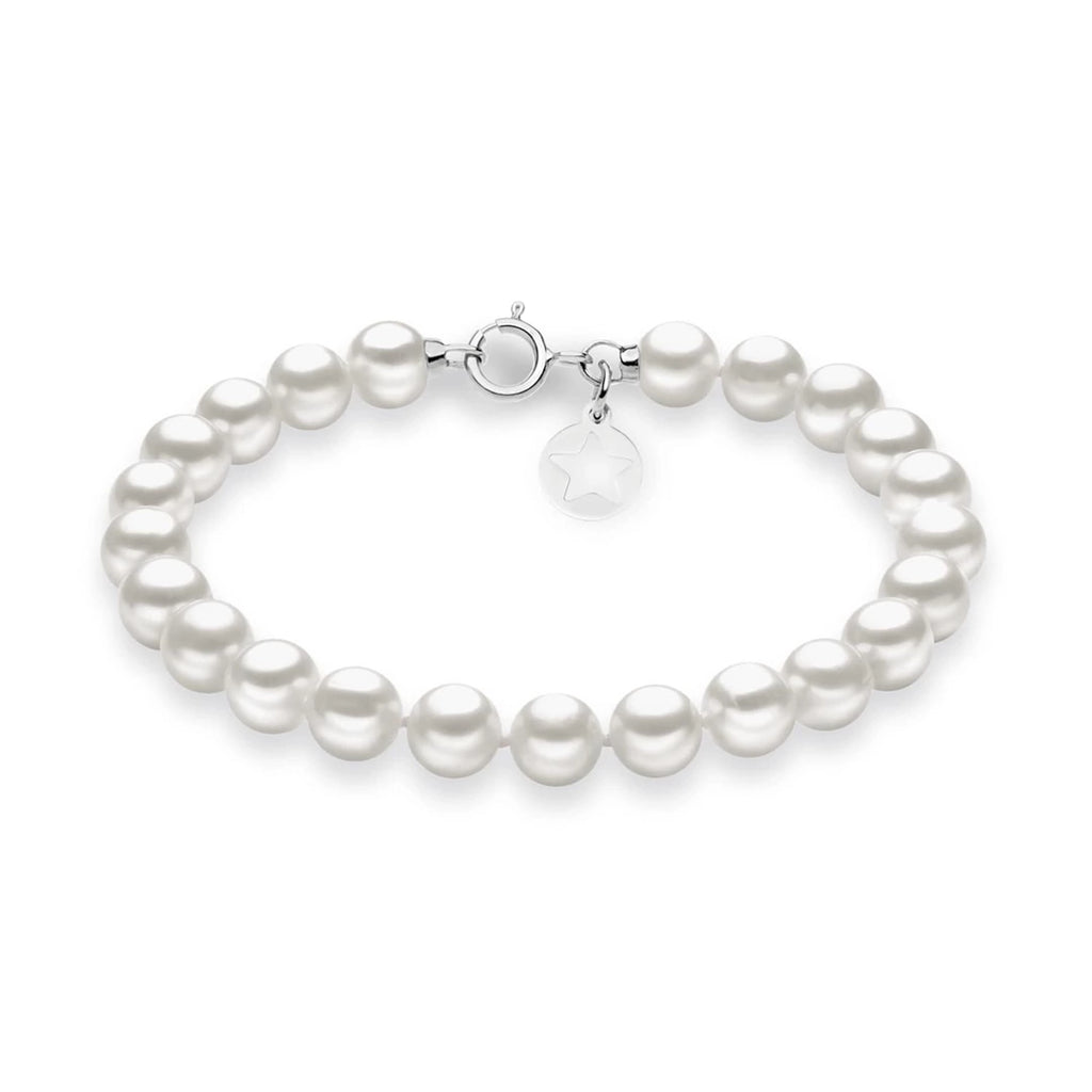 Bracciale Comete Gioielli Oro Bianco 375‰ Perle e Charm Argento 925‰ KBRQ 111AM
