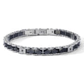 Bracciale Comete Uomo Acciaio Ceramica e Zirconi Neri UBR 1250