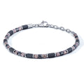 Bracciale Comete Uomo Acciaio Ematite Nera e Rosè UBR 1149