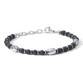 Bracciale Comete Uomo Acciaio Pietra Lavica ed Ematite UBR 1206
