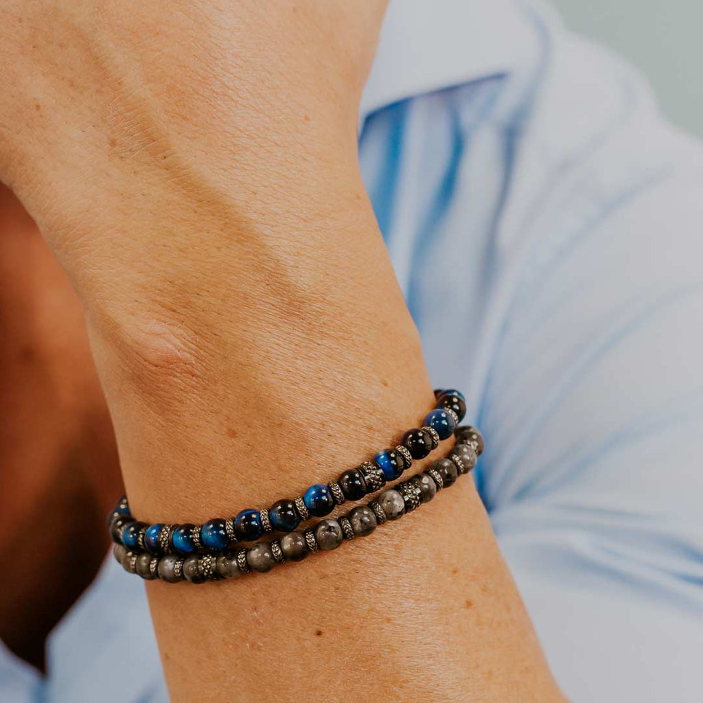 Bracciale Comete Uomo Acciaio PVD Lapislazzuli Blu UBR 1244