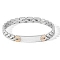 Bracciale Comete Uomo Acciaio PVD Rosè e Zirconi Bianchi UBR 1172