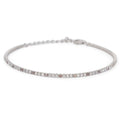Bracciale Dilvdò Tennis 1.5mm Argento Bianco & Marrone
