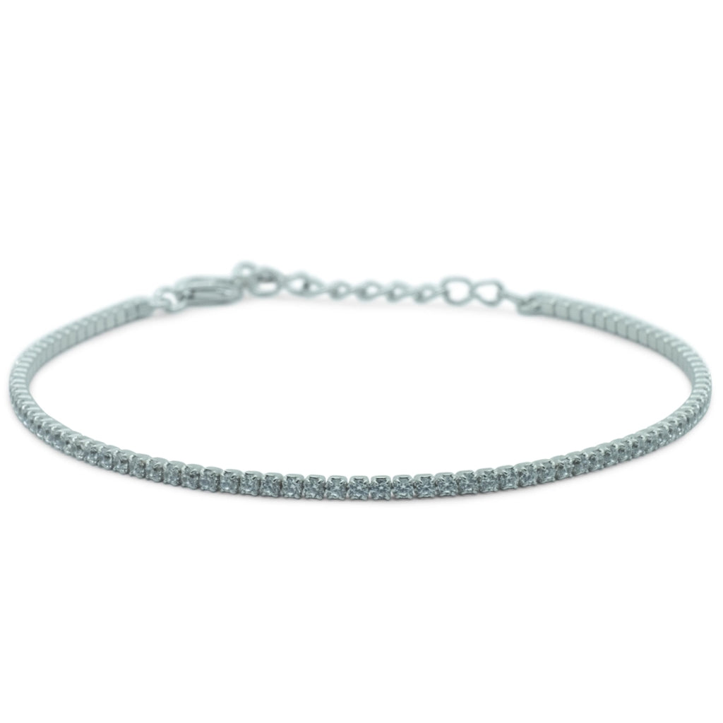 Bracciale Dilvdò Tennis 1.5mm Argento Zirconi Bianchi