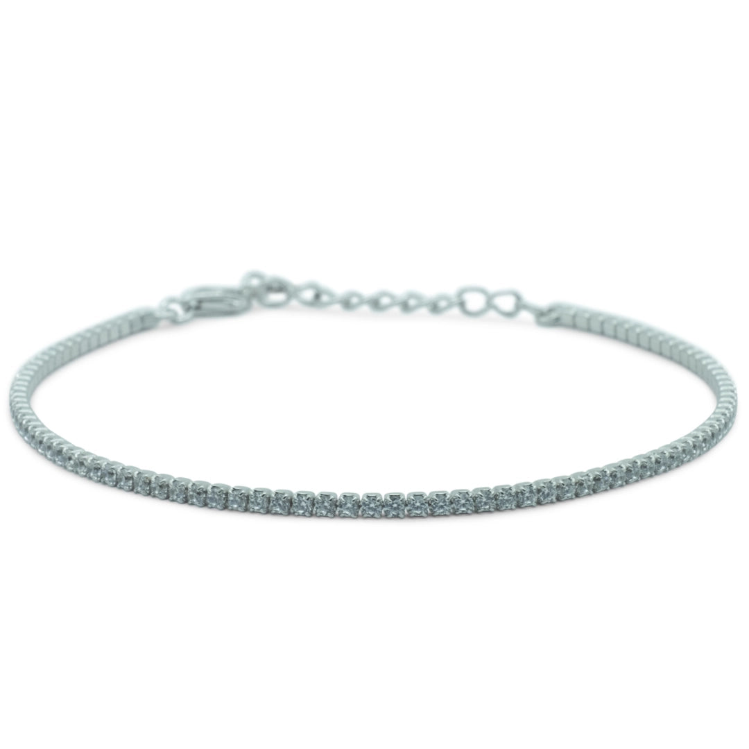 Bracciale Dilvdò Tennis 1.5mm Argento Zirconi Bianchi