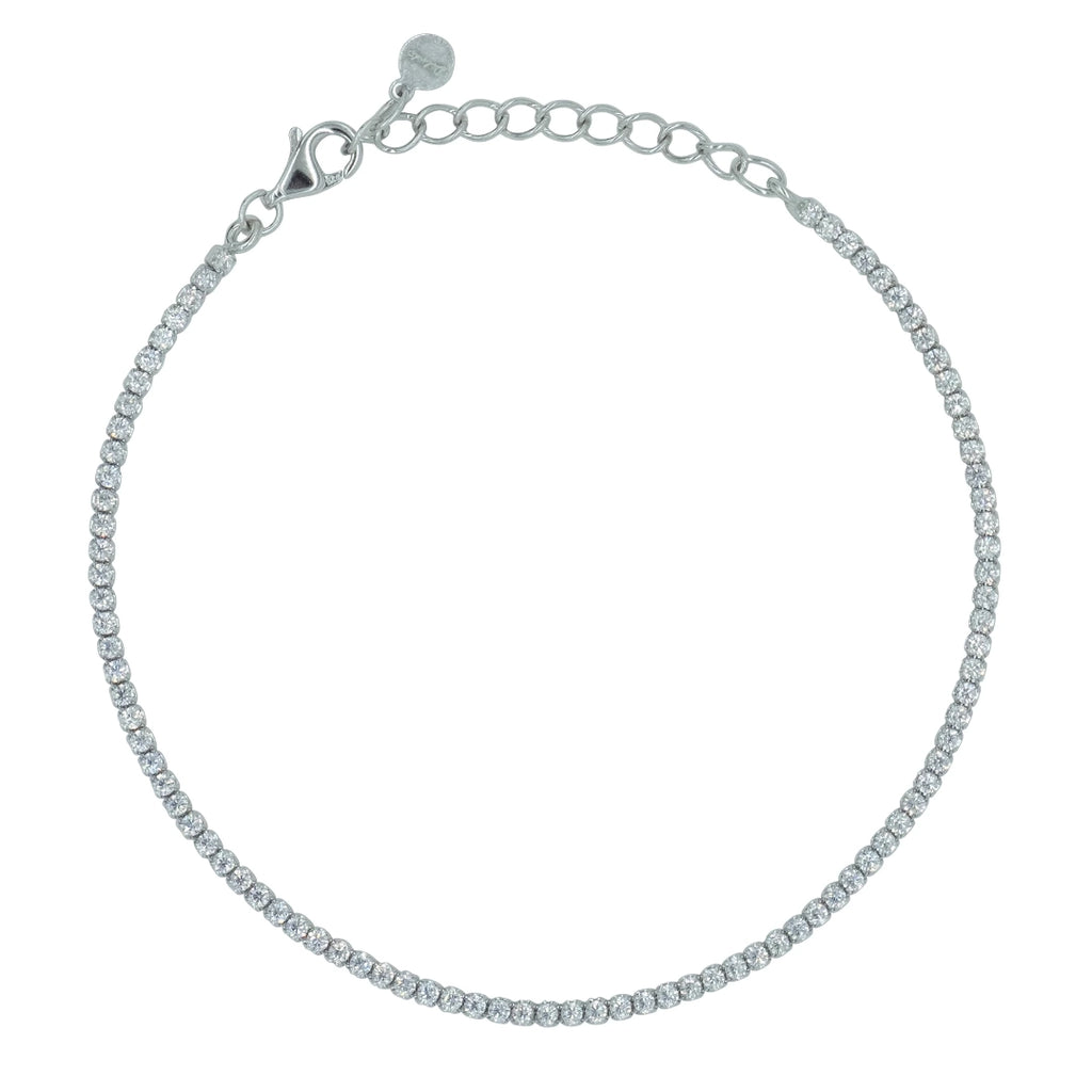 Bracciale Dilvdò Tennis 1.5mm Argento Zirconi Bianchi