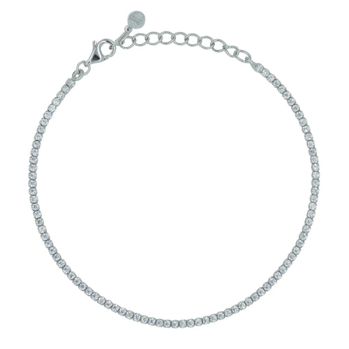 Bracciale Dilvdò Tennis 1.5mm Argento Zirconi Bianchi