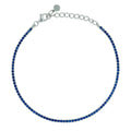 Bracciale Dilvdò Tennis 1.5mm Argento Zirconi Blu BRTCBBL