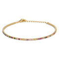 Bracciale Dilvdò Tennis 1.5mm Dorato Multicolore