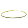 Bracciale Dilvdò Tennis 1.5mm Dorato Zirconi Bianchi