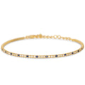 Bracciale Dilvdò Tennis 1.5mm Dorato Zirconi Bianco & Blu