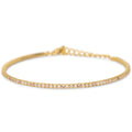 Bracciale Dilvdò Tennis 1.5mm Dorato Zirconi Bianco & Rosa