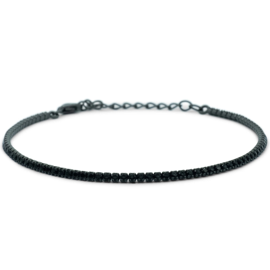 Bracciale Dilvdò Tennis 1.5mm Nero Zirconi Nero