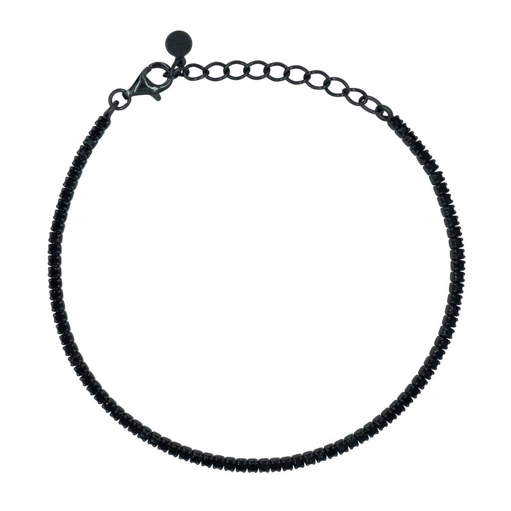 Bracciale Dilvdò Tennis 1.5mm Nero Zirconi Nero