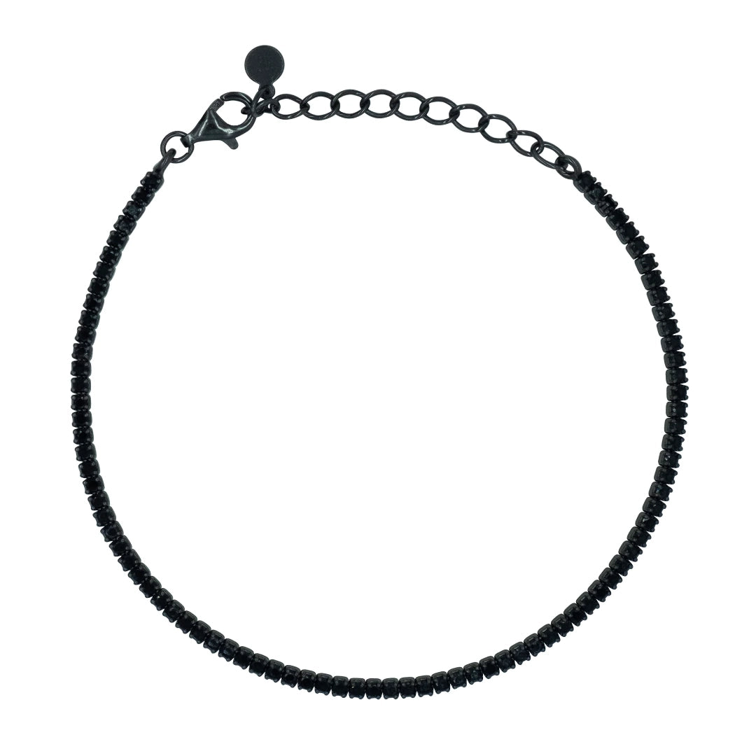 Bracciale Dilvdò Tennis 1.5mm Nero Zirconi Nero