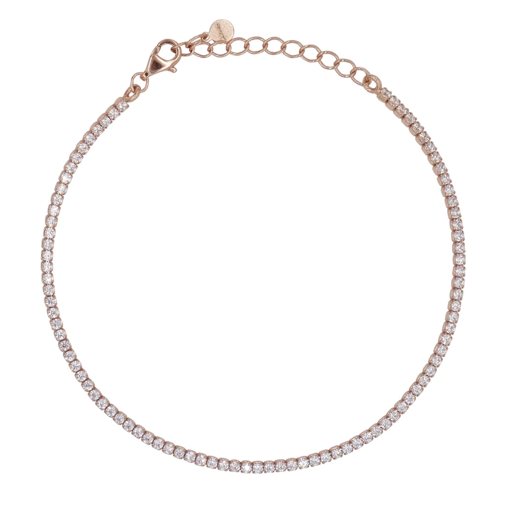 Bracciale Dilvdò Tennis 1.5mm Rosè Zirconi Bianchi