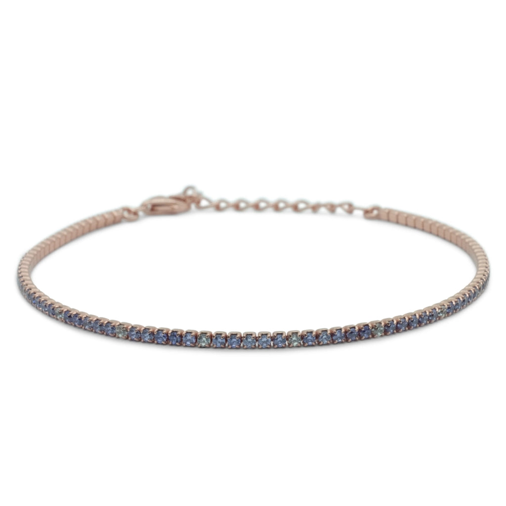 Bracciale Dilvdò Tennis 1.5mm Rosè Zirconi Lavanda & Bianco