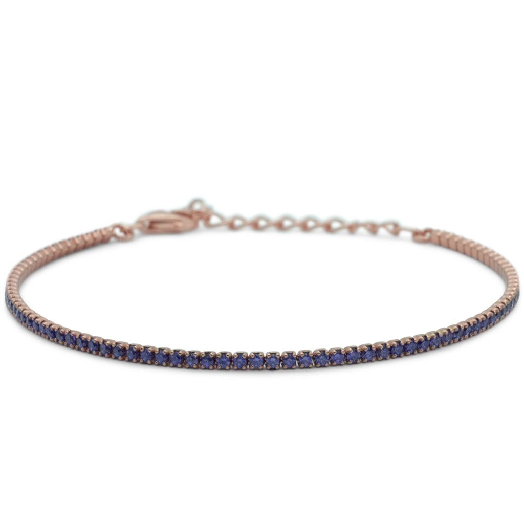 Bracciale Dilvdò Tennis 1.5mm Rosè Zirconi Lavanda