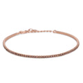 Bracciale Dilvdò Tennis 1.5mm Rosè Zirconi Marrone