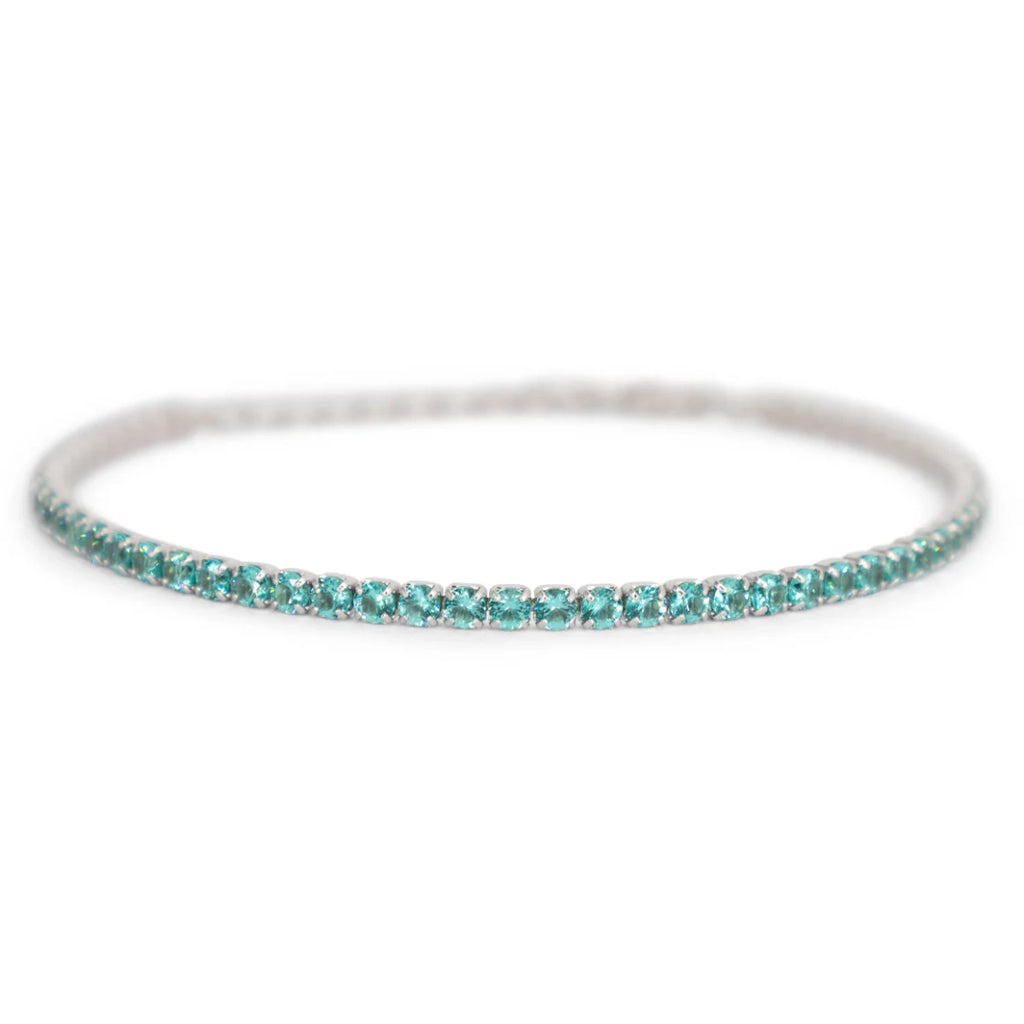 Bracciale Dilvdò Tennis 2.5mm Argento Zirconi Paraiba