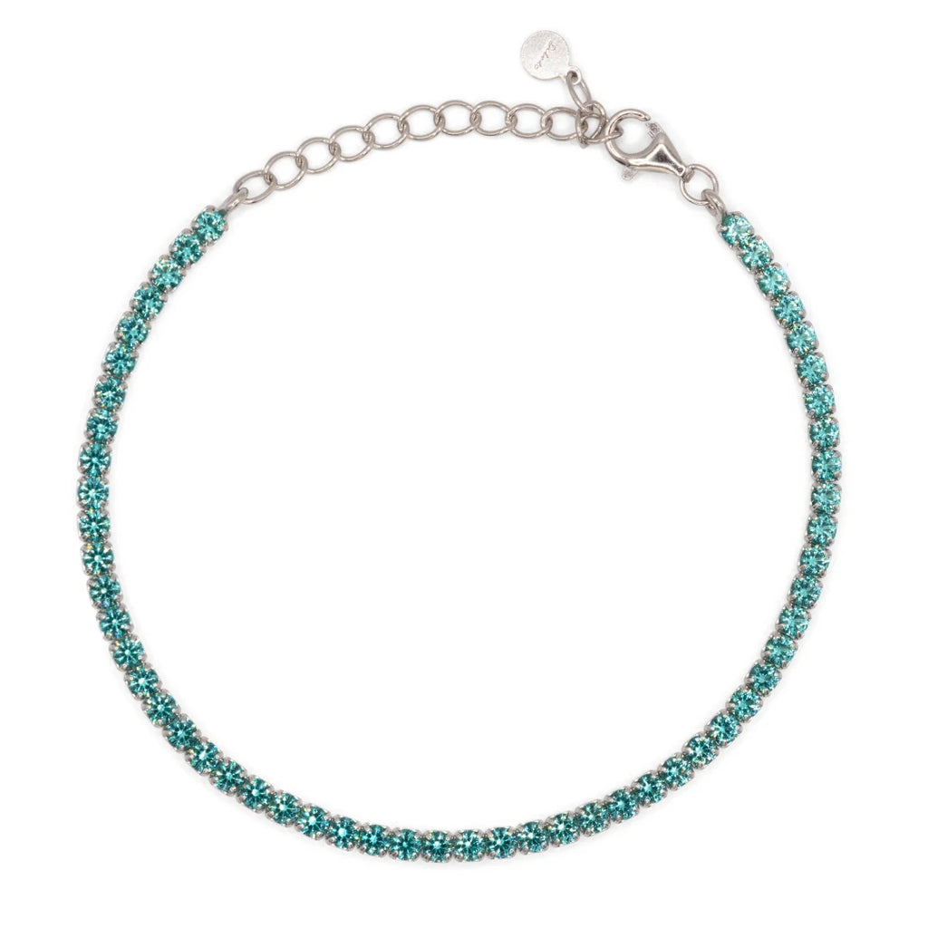 Bracciale Dilvdò Tennis 2.5mm Argento Zirconi Paraiba