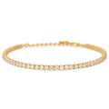 Bracciale Dilvdò Tennis 2.5mm Dorato Zirconi Bianchi