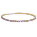Bracciale Dilvdò Tennis 2.5mm Dorato Zirconi Lavanda
