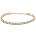 Bracciale Dilvdò Tennis 3mm Dorato Zirconi Bianchi