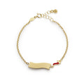 Bracciale Fortuna Cornetto Targhetta Oro Giallo LeBebé PMG035/B