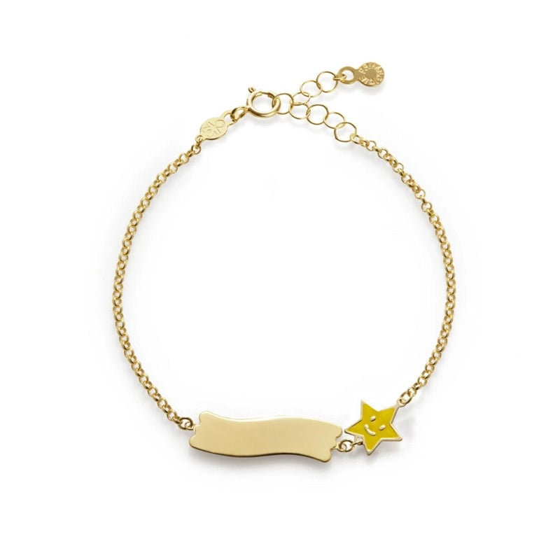Bracciale Fortuna Stella Targhetta Oro Giallo LeBebé PMG028/B