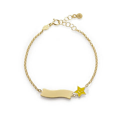Bracciale Fortuna Stella Targhetta Oro Giallo LeBebé PMG028/B