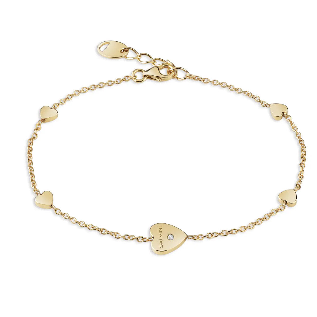 Bracciale Gioiello Cuore Salvini Oro Giallo e Diamante 20087146