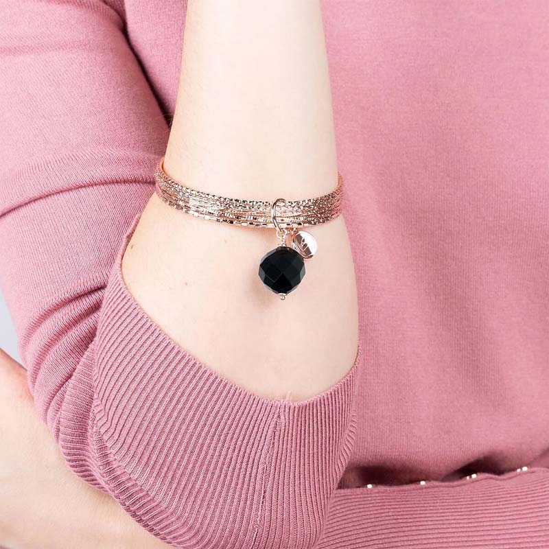 Bracciale Gioiello Multifilo Rigido Pietra Tonda Bronzallure WSBZ01386.BO