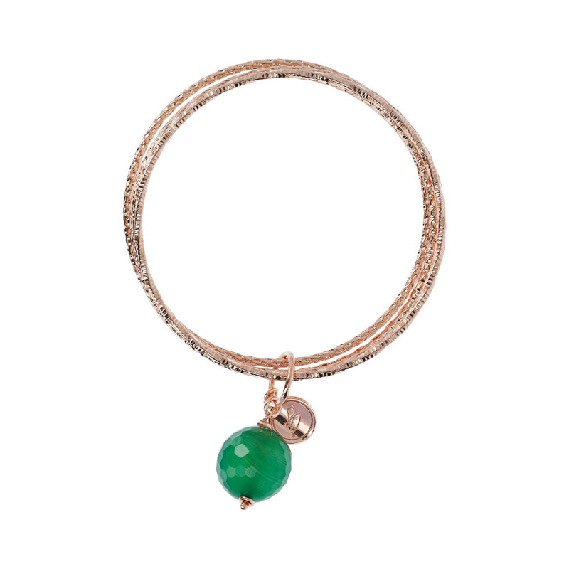 Bracciale Gioiello Multifilo Rigido Pietra Tonda Bronzallure WSBZ01386.GAG