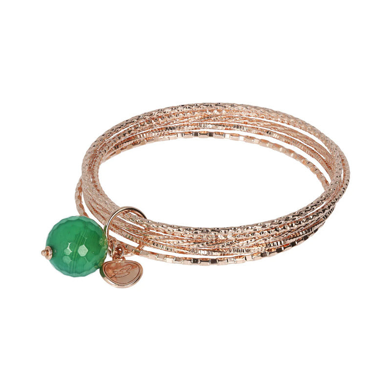 Bracciale Gioiello Multifilo Rigido Pietra Tonda Bronzallure WSBZ01386.GAG