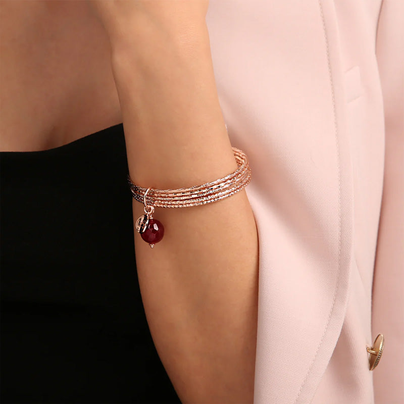 Bracciale Gioiello Multifilo Rigido Pietra Tonda Bronzallure WSBZ01386.PA