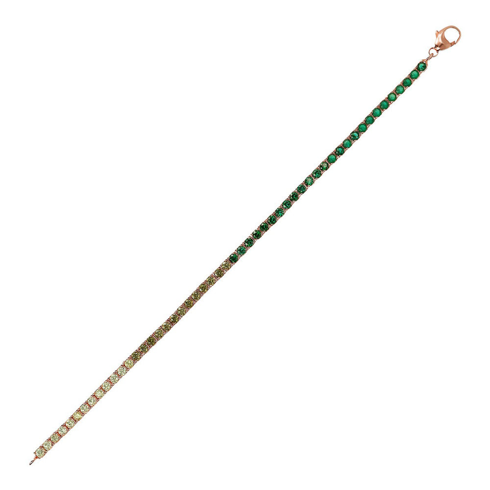 Bracciale Gioiello Tennis Cubic Zirconia Dégradé Verde Bronzallure WSBZ02112.MULTIGREEN
