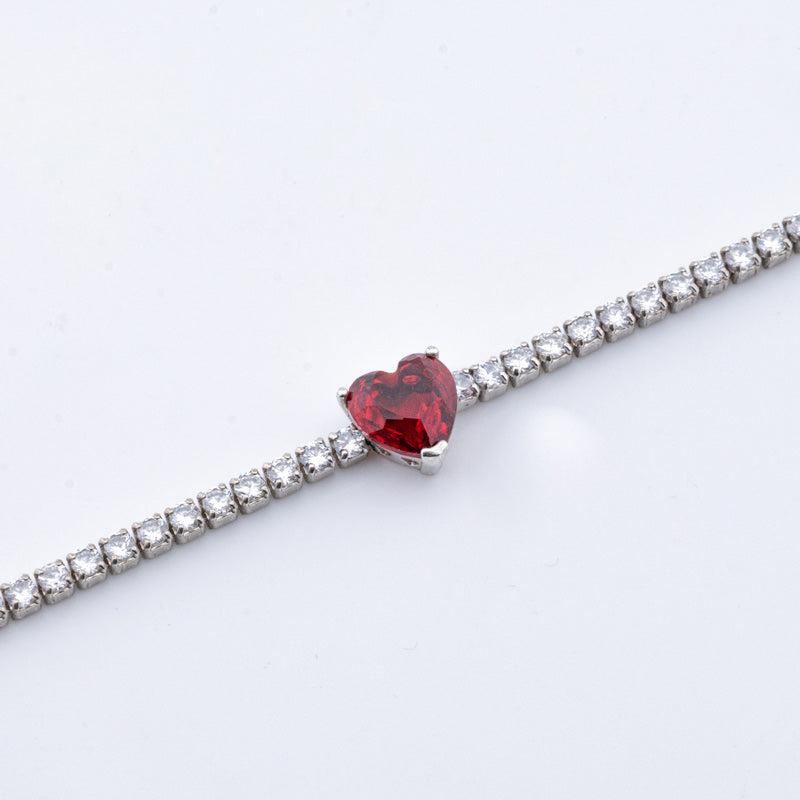 Bracciale Gioiello Tennis Cuore Argento 925‰ Gioielleria Sanetti SNTTBRG03