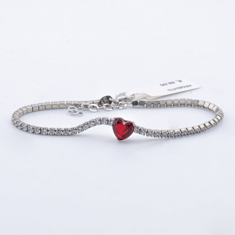Bracciale Gioiello Tennis Cuore Argento 925‰ Gioielleria Sanetti SNTTBRG03