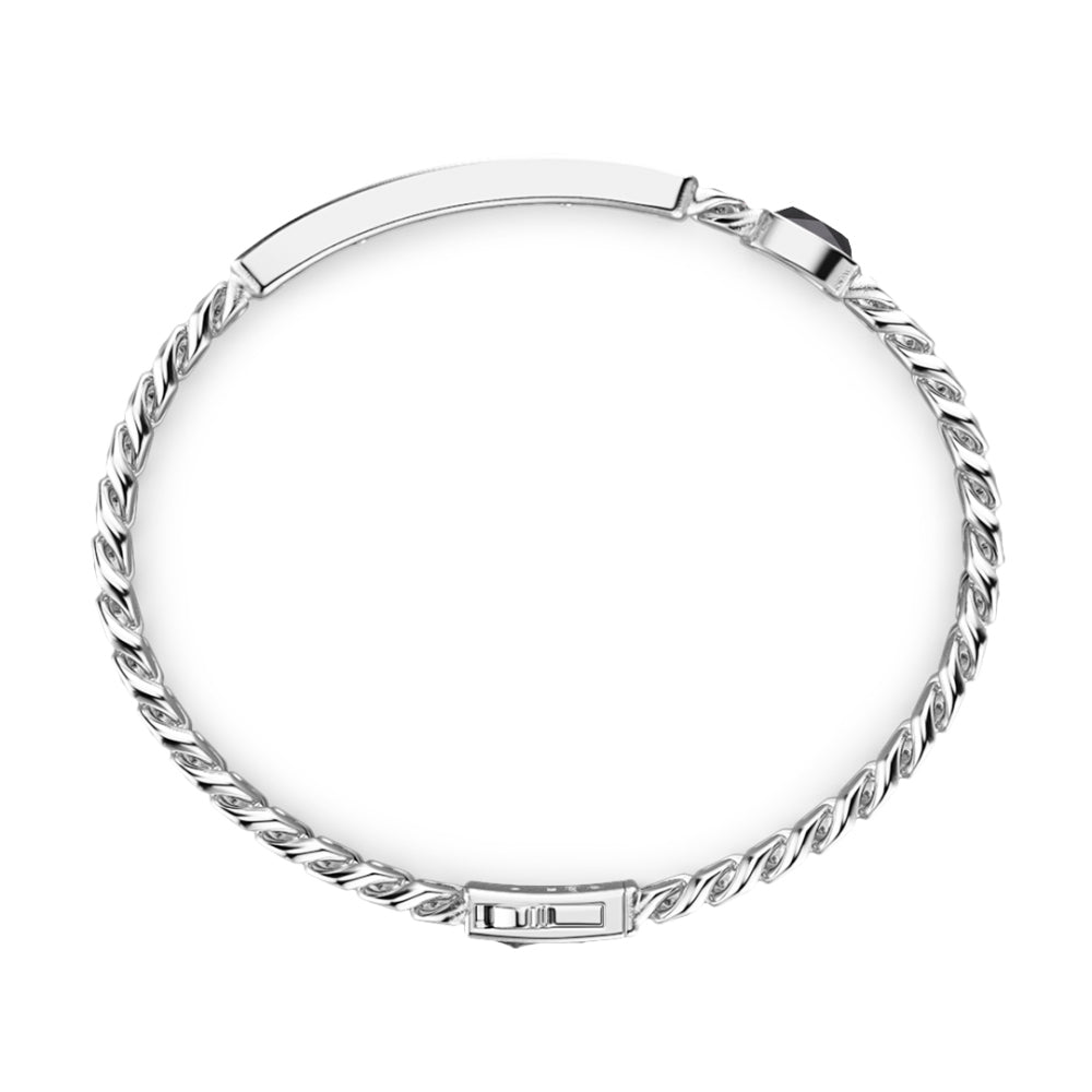 Bracciale Grumetta Argento 925‰ Pietra Onice Nera Zancan ESB072