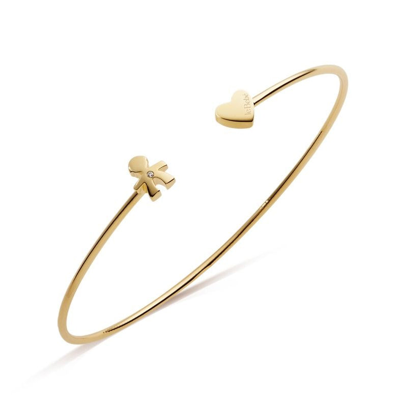 Bracciale Les Petits Bimbo Cuore Oro Giallo 375‰ Diamante LeBebé LBB720/M