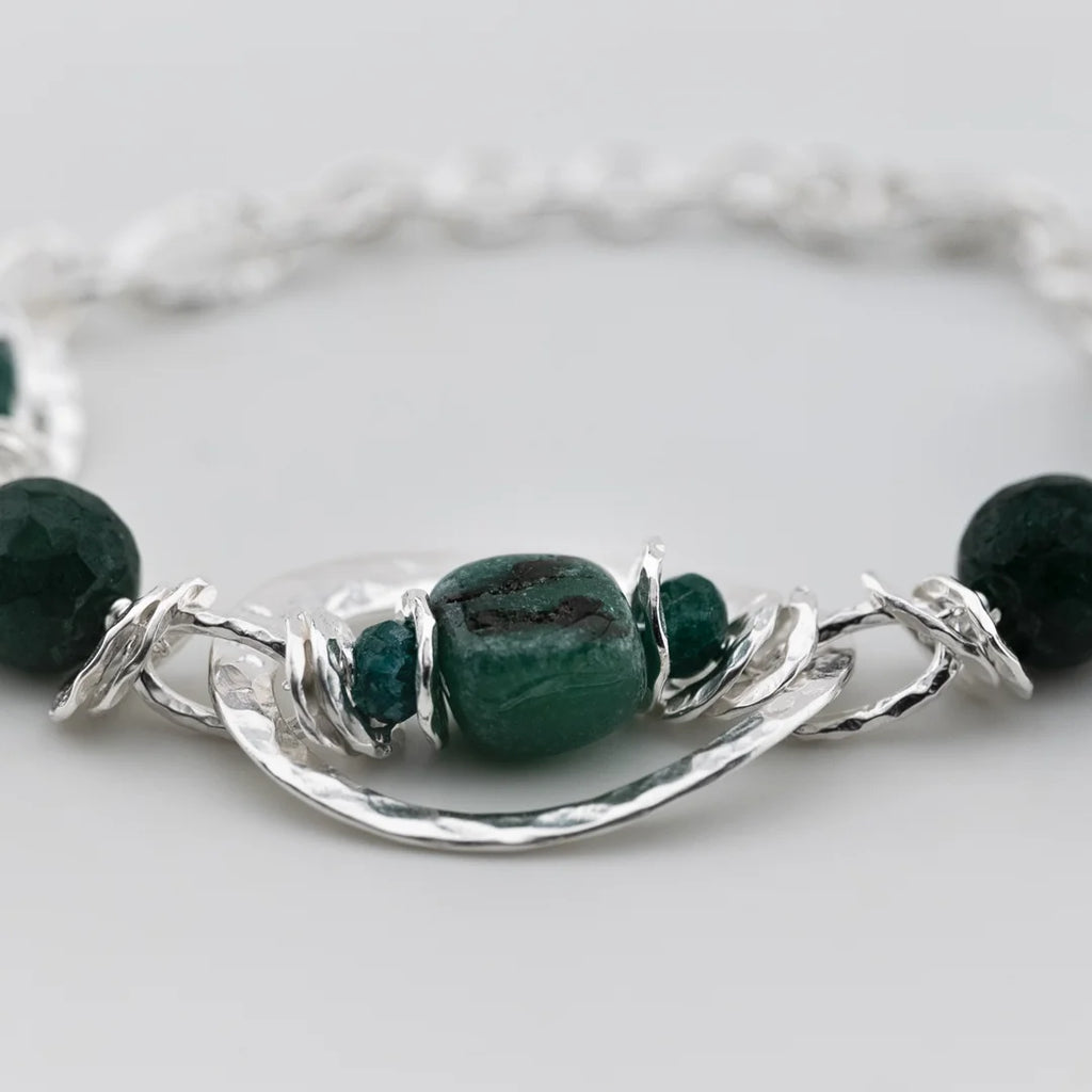 Bracciale Opera Collection Argento 925 e Pietre Verdi CHA506