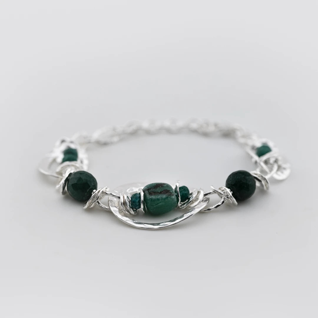 Bracciale Opera Collection Argento 925 e Pietre Verdi CHA506